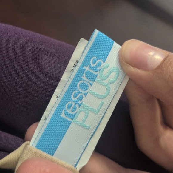 Resorts Plus Plum One Piece Skirted Swimsuit Modest Size 20W - Picture 2 of 6